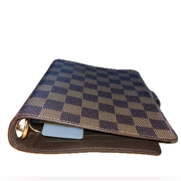 Louis Vuitton Damier Ebene Notebook Agenda Planner Brown Personalized Initials - Picture 9 of 13
